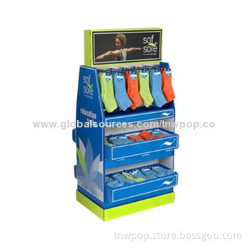 Cardboard POS display, customized size&design, show products all round, can prepackage productNew